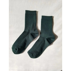 Combed Cotton Rib Socks | Peacock