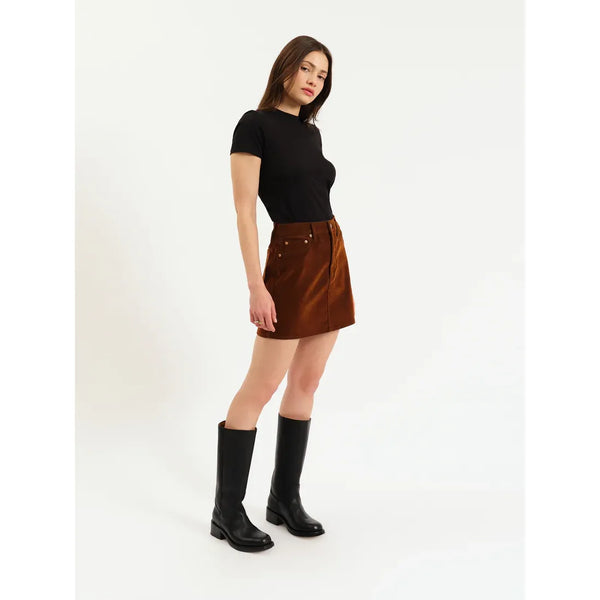 Stash Mini Skirt | Cognac - Joanna A. Boutique