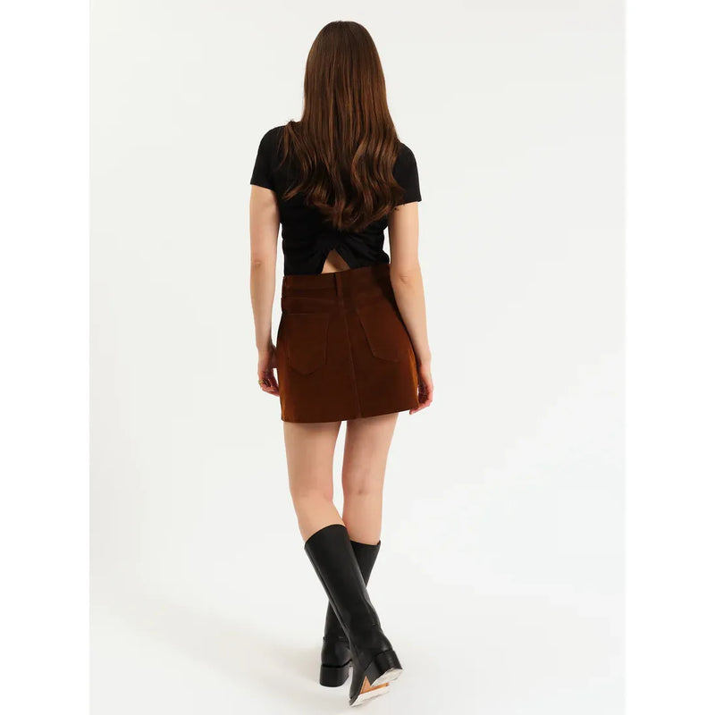 Stash Mini Skirt | Cognac - Joanna A. Boutique