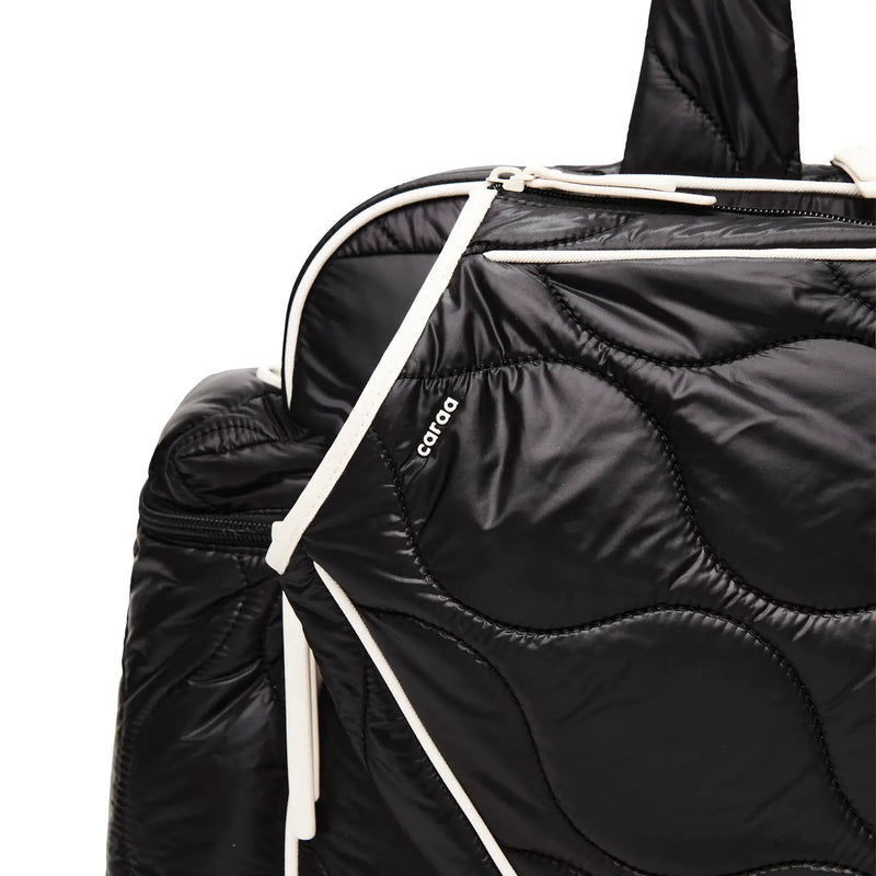 Caraa Quilted Tennis Duffel Bag | Black