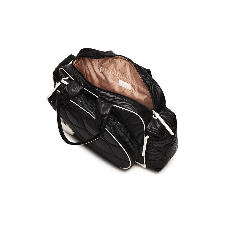 Caraa Quilted Tennis Duffel Bag | Black