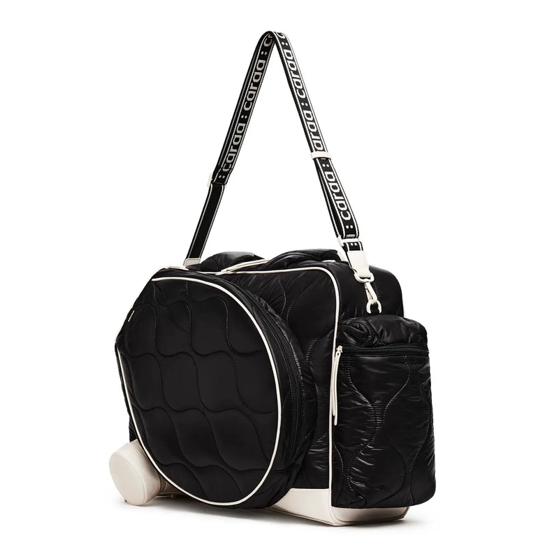 Caraa Quilted Tennis Duffel Bag | Black