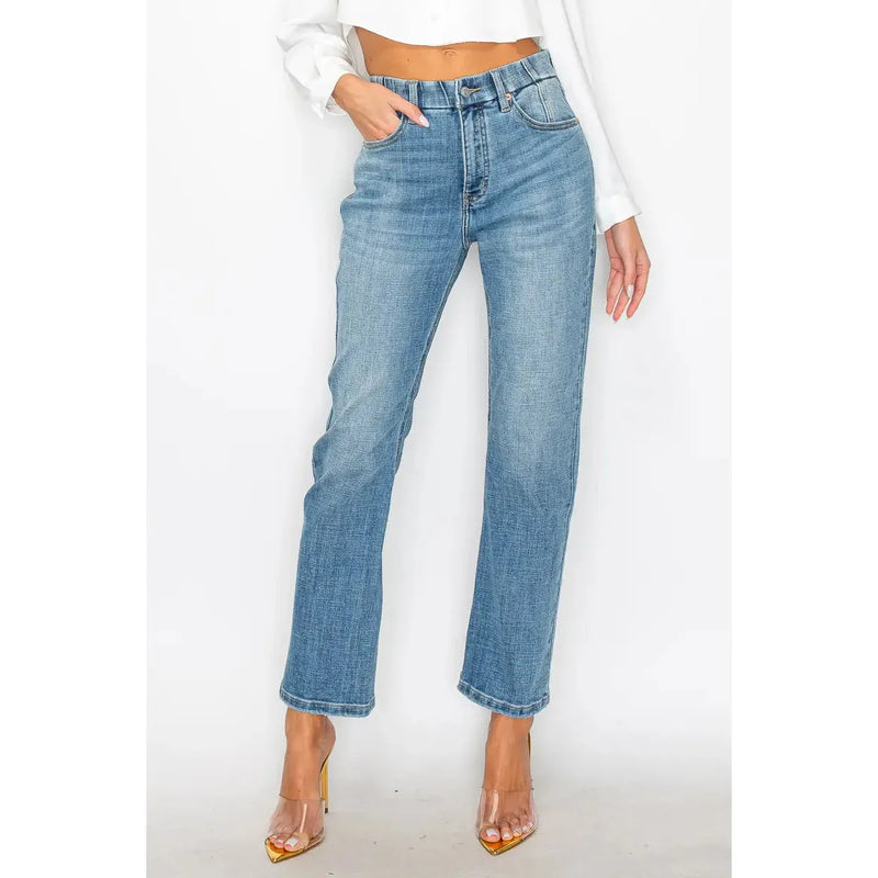 Alexa High Rise Straight Jean - Joanna A. Boutique