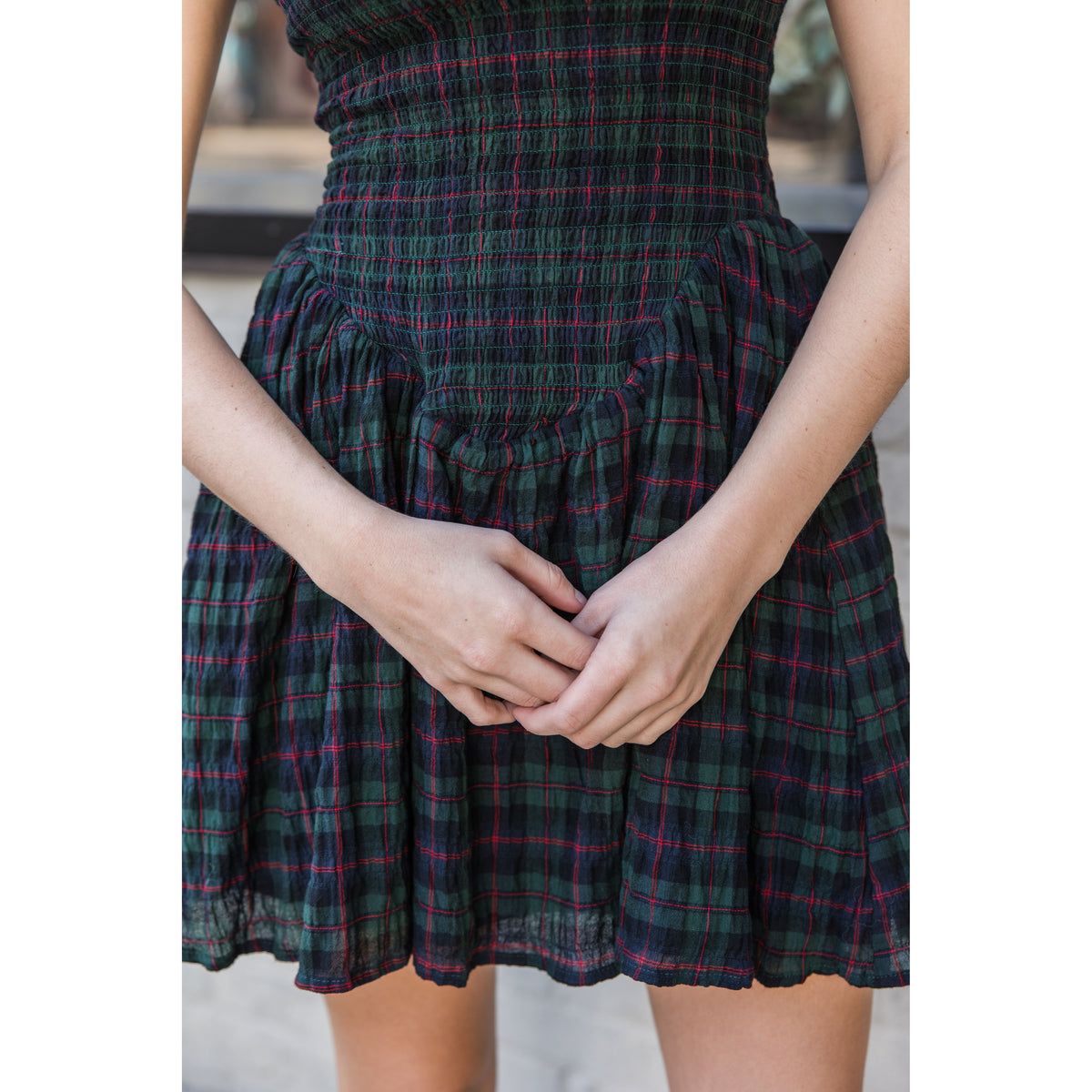 Rowan Plaid Mini Dress - Joanna A. Boutique