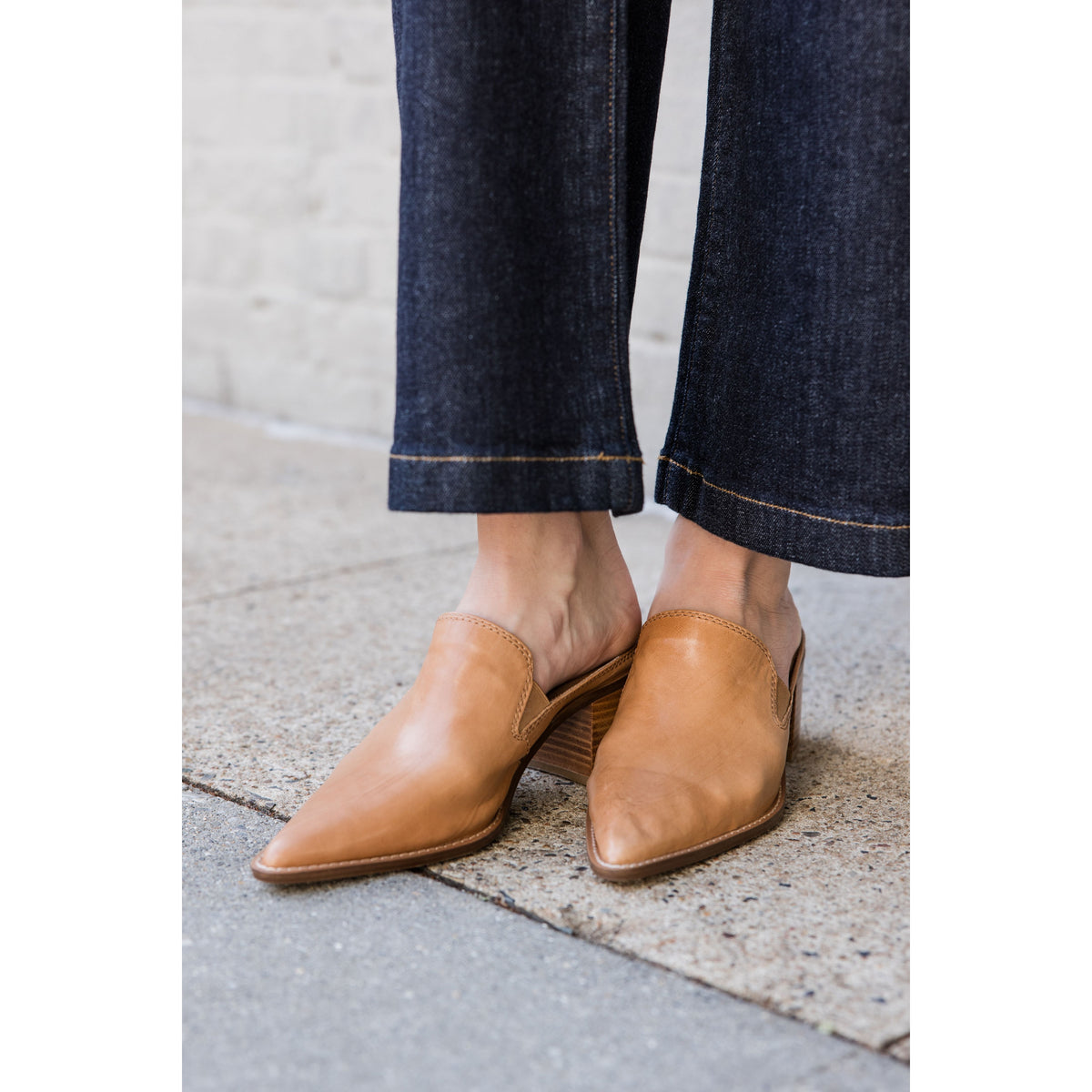 Mason Pointed Toe Mule | Bison - Joanna A. Boutique