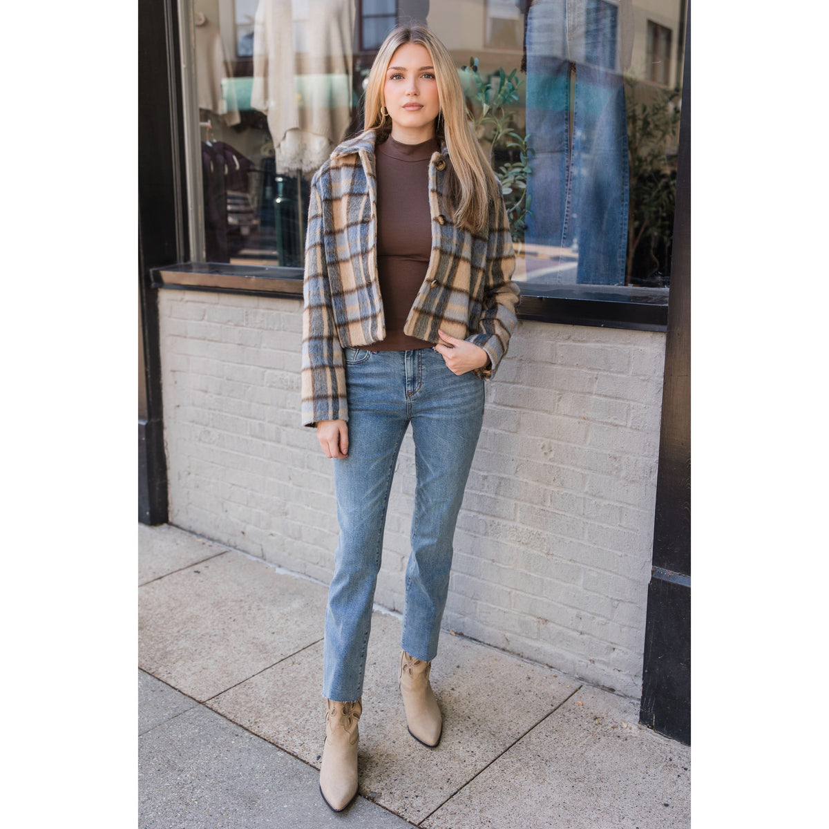 Petra Plaid Jacket - Joanna A. Boutique