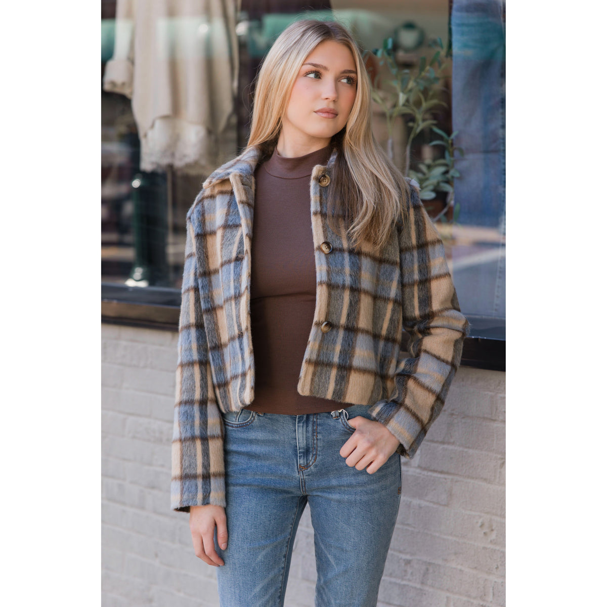 Petra Plaid Jacket - Joanna A. Boutique